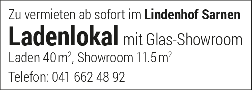 Ladenlokal, Sarnen