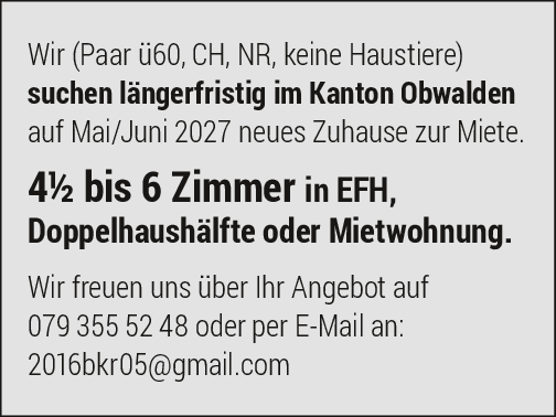 Gesucht neues Zuhause