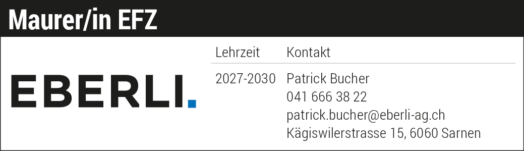 Maurer/in EFZ