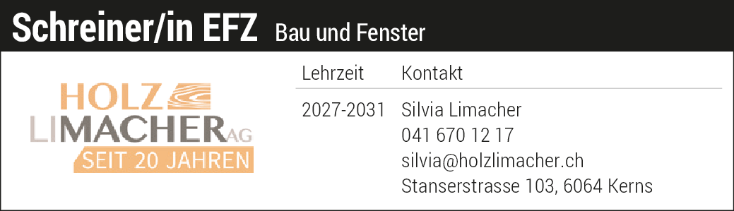 Schreiner/in EFZ