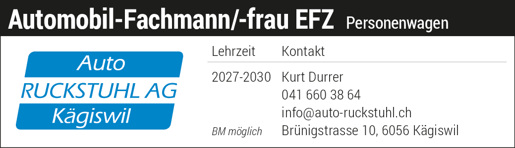 Automobil-Fachmann/-frau EFZ