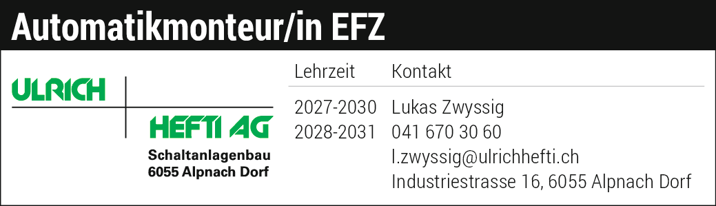 Automatikmonteur/in EFZ