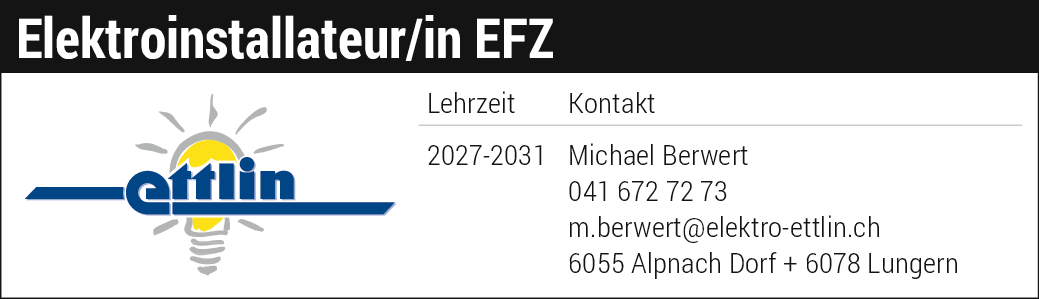 Elektroinstallateur/in EFZ