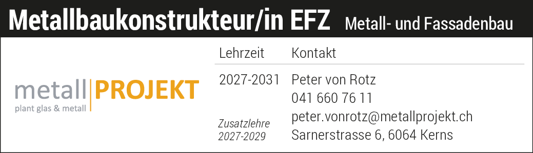 Metallbaukonstrukteur/in EFZ
