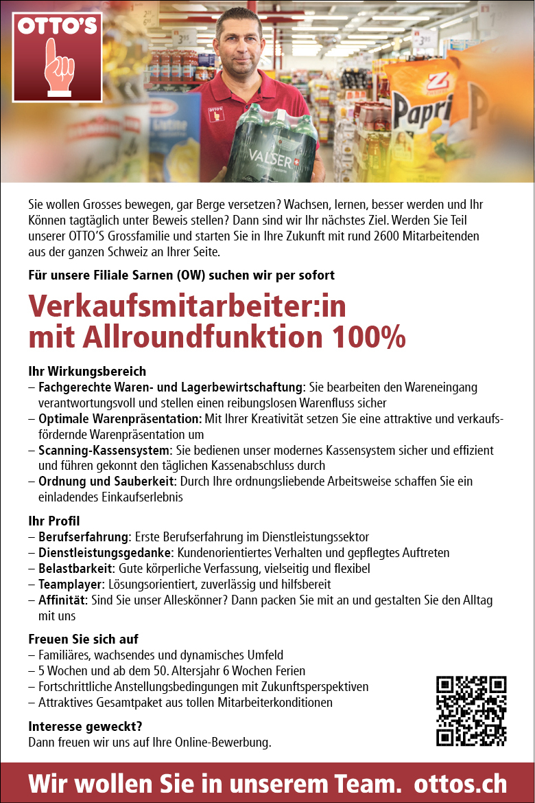 Verkaufsmitarbeiter/in m. Allroundfunktion