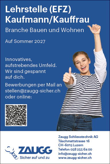 Lehrstelle Kaufmann/Kauffrau EFZ