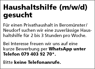 Haushaltshilfe (m/w/d)