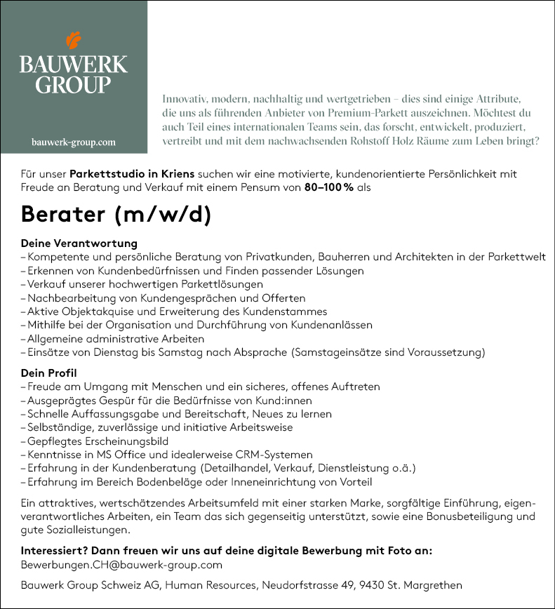 Berater (m/w/d)