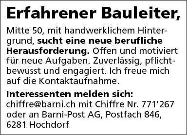 Bauleiter sucht