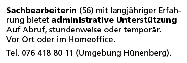 Sachbearbeiterin mit langjähriger Erfahrung