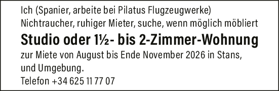 2-Zi-Wohnung, Stans