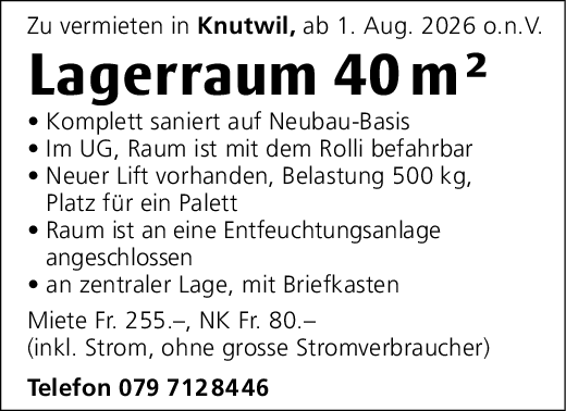 Lagerraum, Knutwil