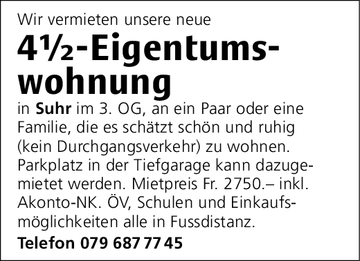 4.5-Zi-Wohnung, Suhr
