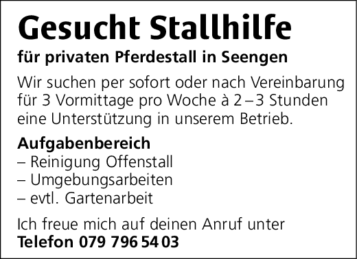 Stallhilfe