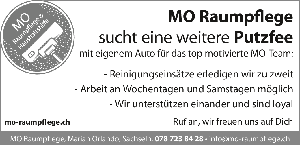 Putzfee gesucht