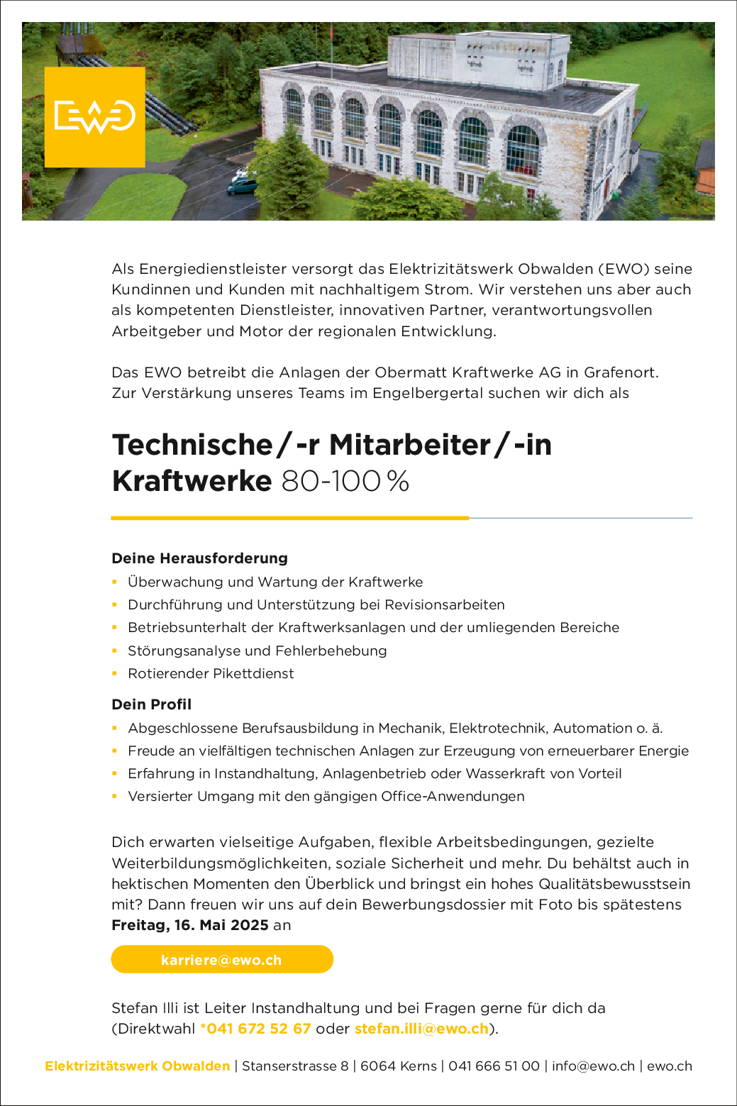 Techn. Mitarbeiter Kraftwerke