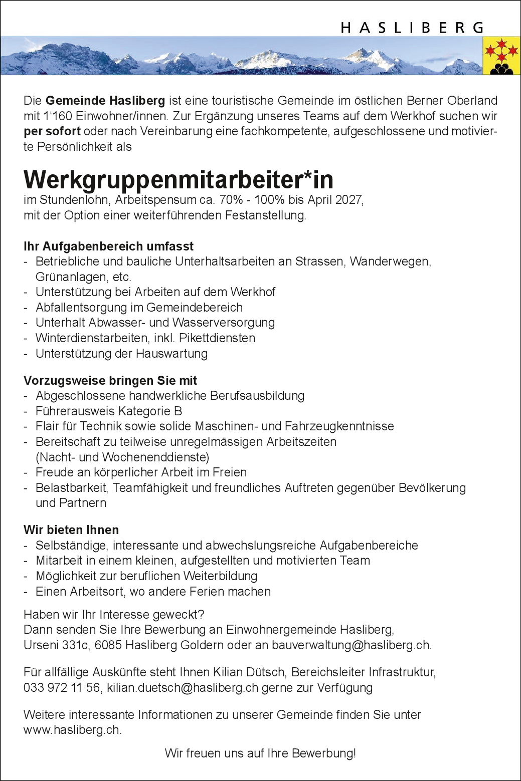 Werkgruppenmitarbeiter/in