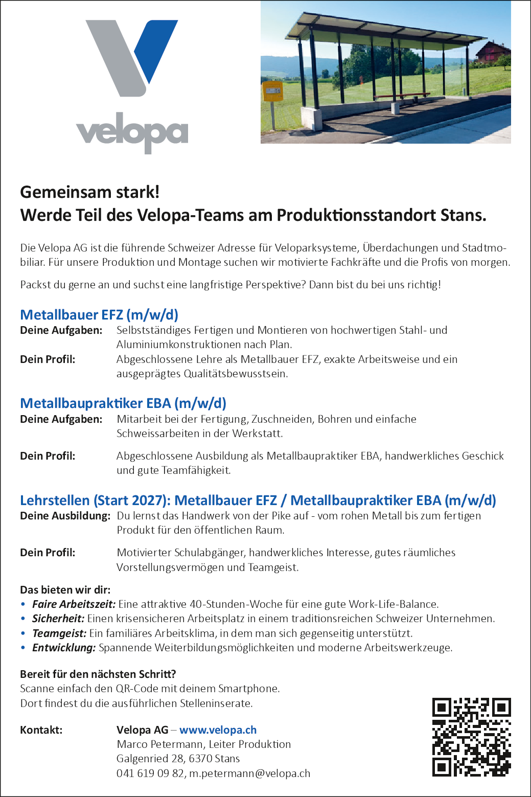 Metallbauer und Lehrstellen