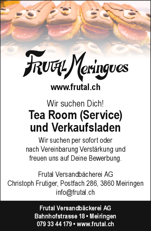 Tea-Room (Service) und Verkaufsladen