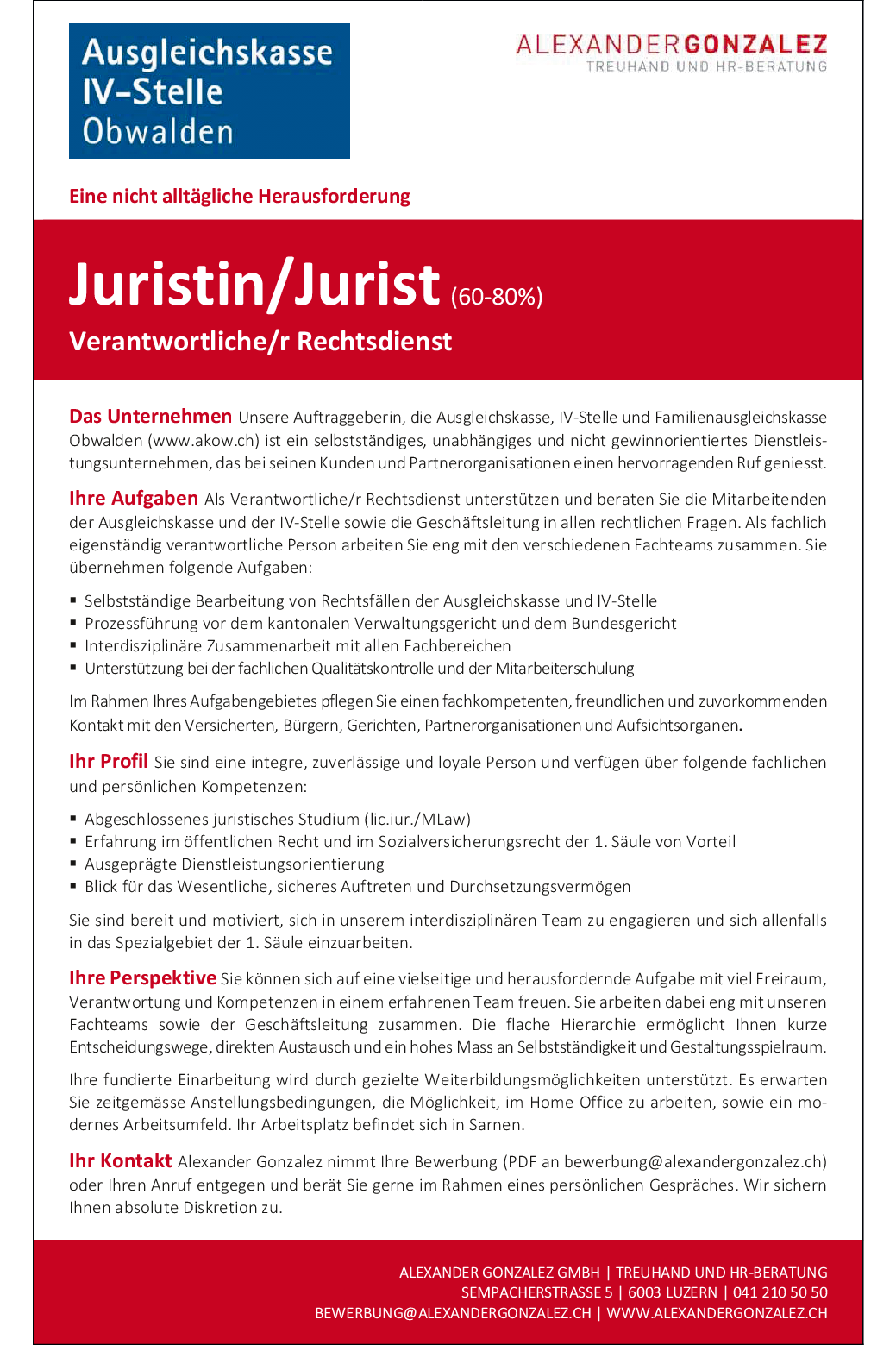 Jurist/in 60-80%