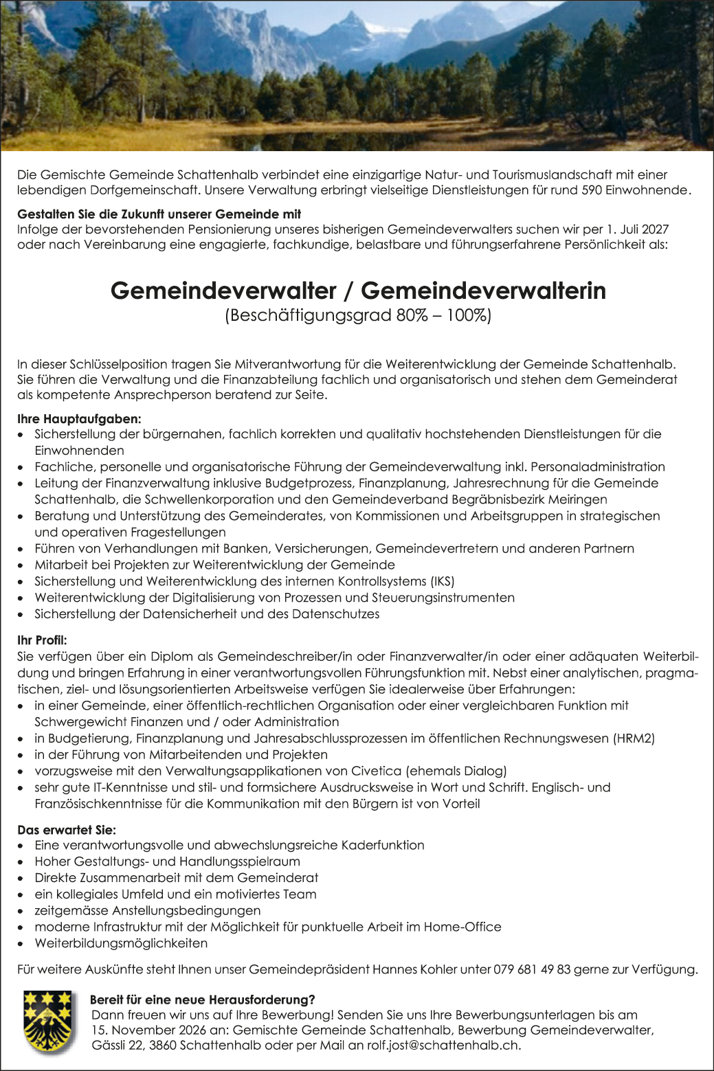 Gemeindeverwalter/in
