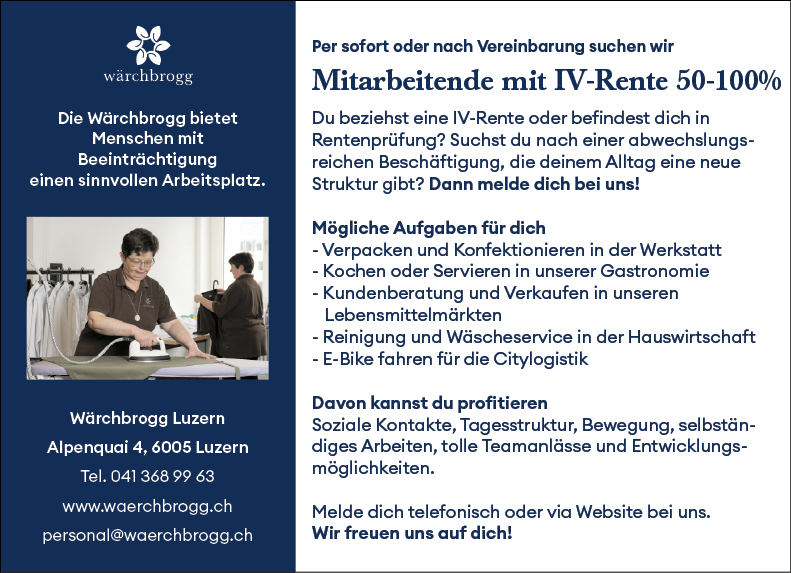 Mitarbeitende mit IV-Rente 50-100%