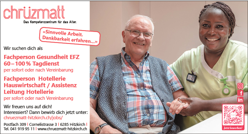 Fachperson Gesundheit / Fachperson Hotellerie