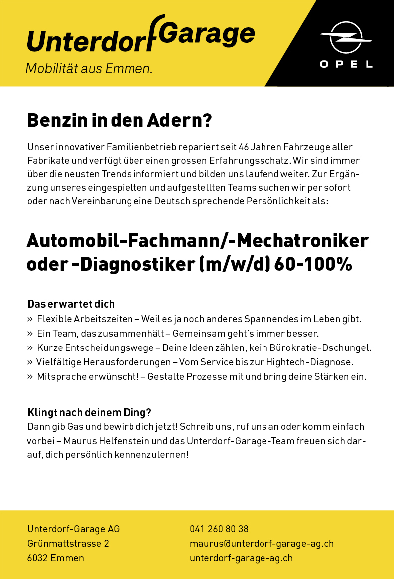 Automobil-Fachmann/Mechatroniker