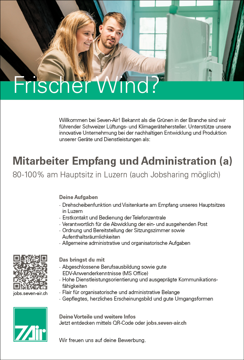 Mitarbeiter Empfang/Administration (a)