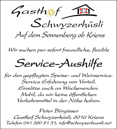 Service-Aushilfe