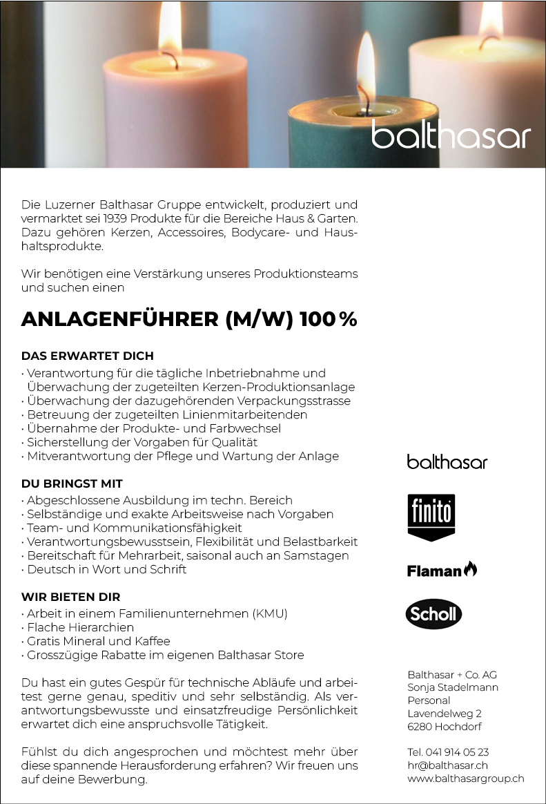 Anlageführer (m/w) 100%