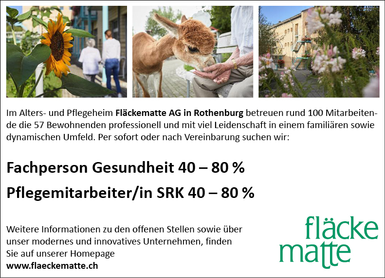 Fachperson Gesundheit / Pflegemitarbeiterin