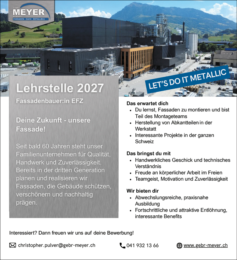 Lehrstellen 2027