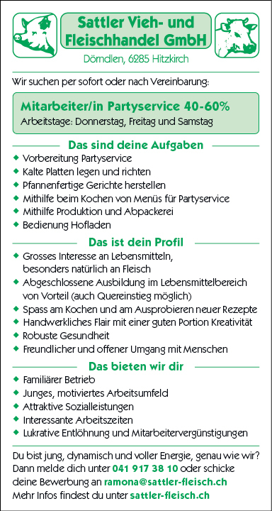 Mitarbeiter/in Partyservice