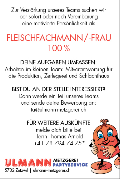 Fleischfachmann/-frau