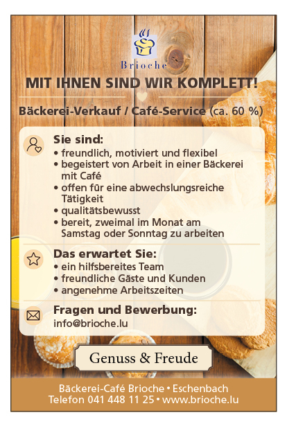 Bäcker-Verkauf / Café-Service