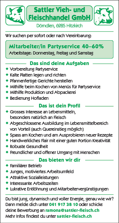 Mitarbeiter/in Partyservice
