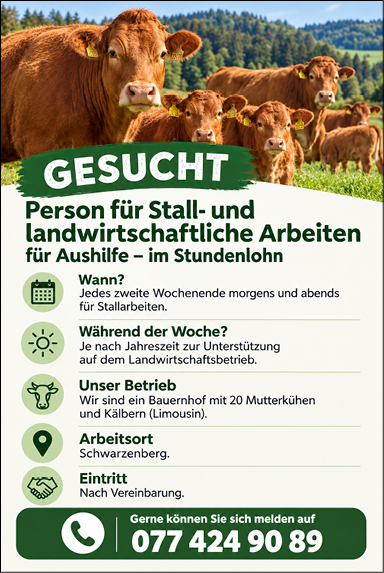 Aushilfe gesucht