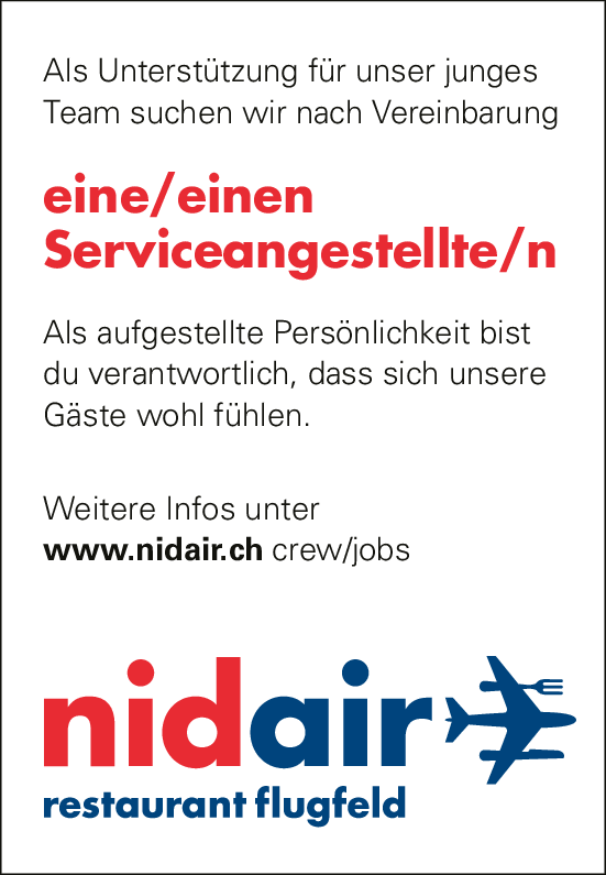 Serviceangestellte/r 80-100%
