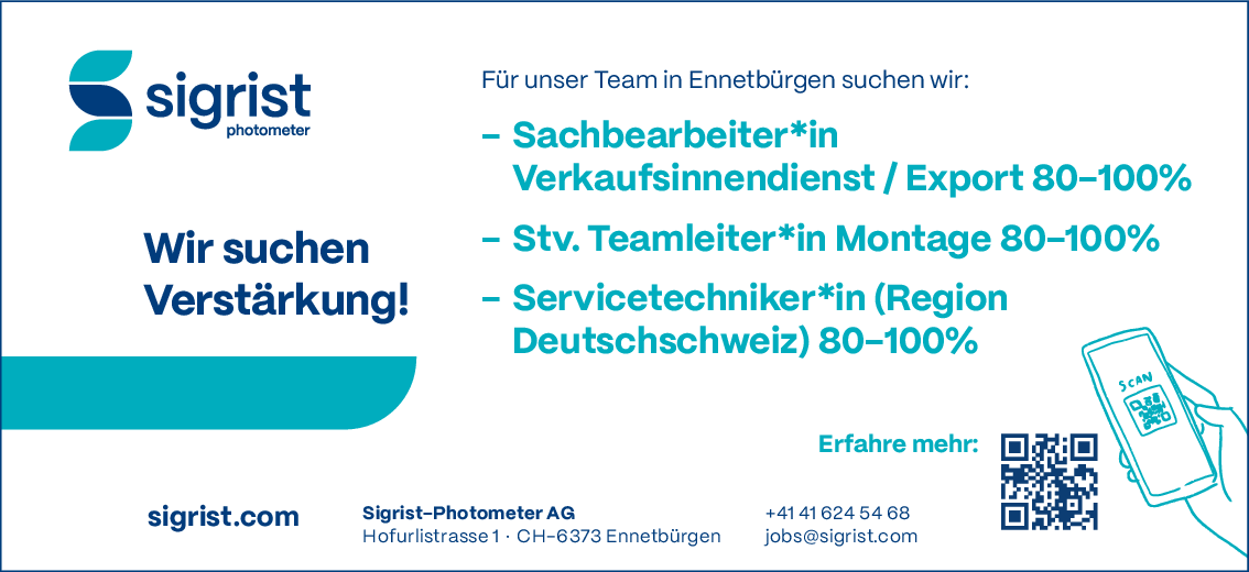 Diverse Jobs, Sigrist-Photometer AG