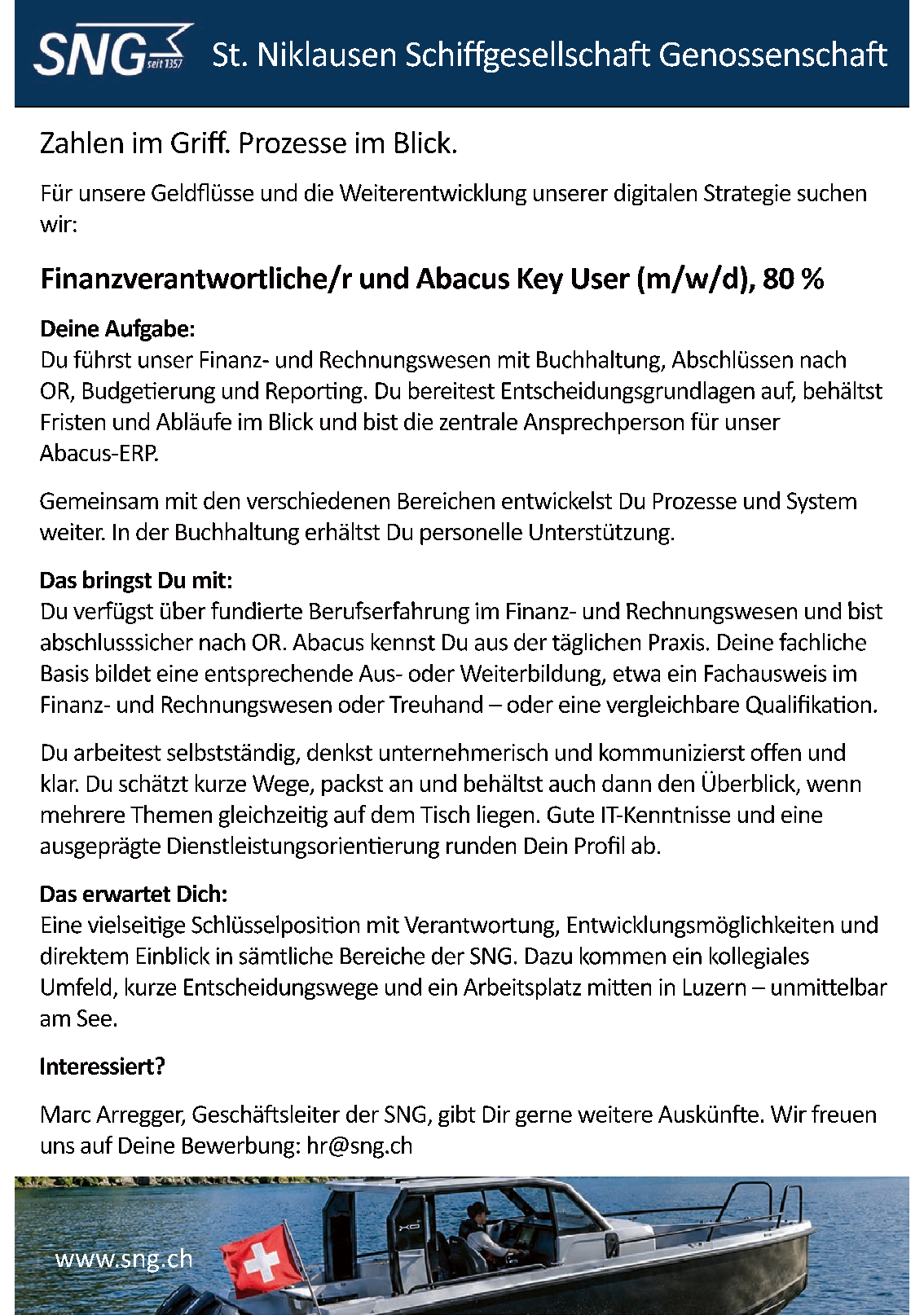 Finanzverantwortliche/r Abacus Key User