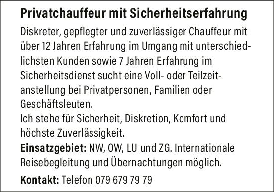 Privatchauffeur
